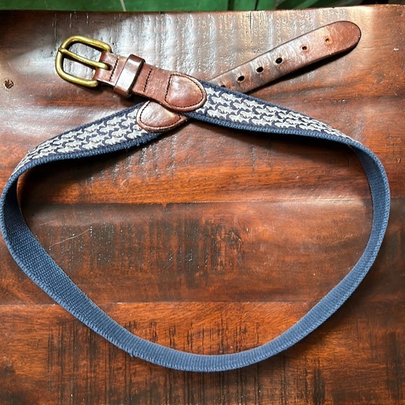 LEATHER MAN Men's Mini Tarpon Leather Tab Belt Size 34 - Picture 1 of 5